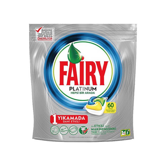 قرص ماشین ظرفشویی فیری مدل پلاتینیوم بسته 60 عددی Fairy Platinum Dishwasher Tablets Pack Of 60